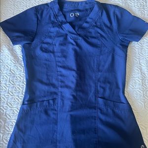 Scrub top, dark blue